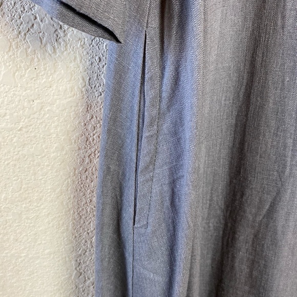 Youga Gray Linen & Cotton Maxi Dress W/Pockets - Picture 4 of 9
